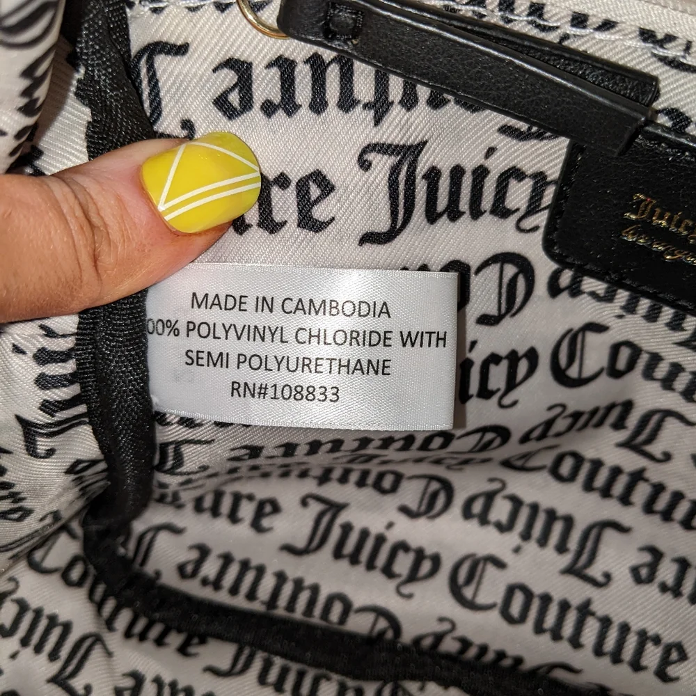 Nwt Juicy Couture Black Multi Rose Juicy Billboard SM Backpack - Picture 6 of 16